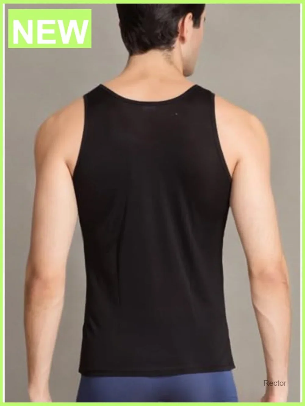 Men's Silk Tank Top Sleeveless Undershirt Breathable A Shirt